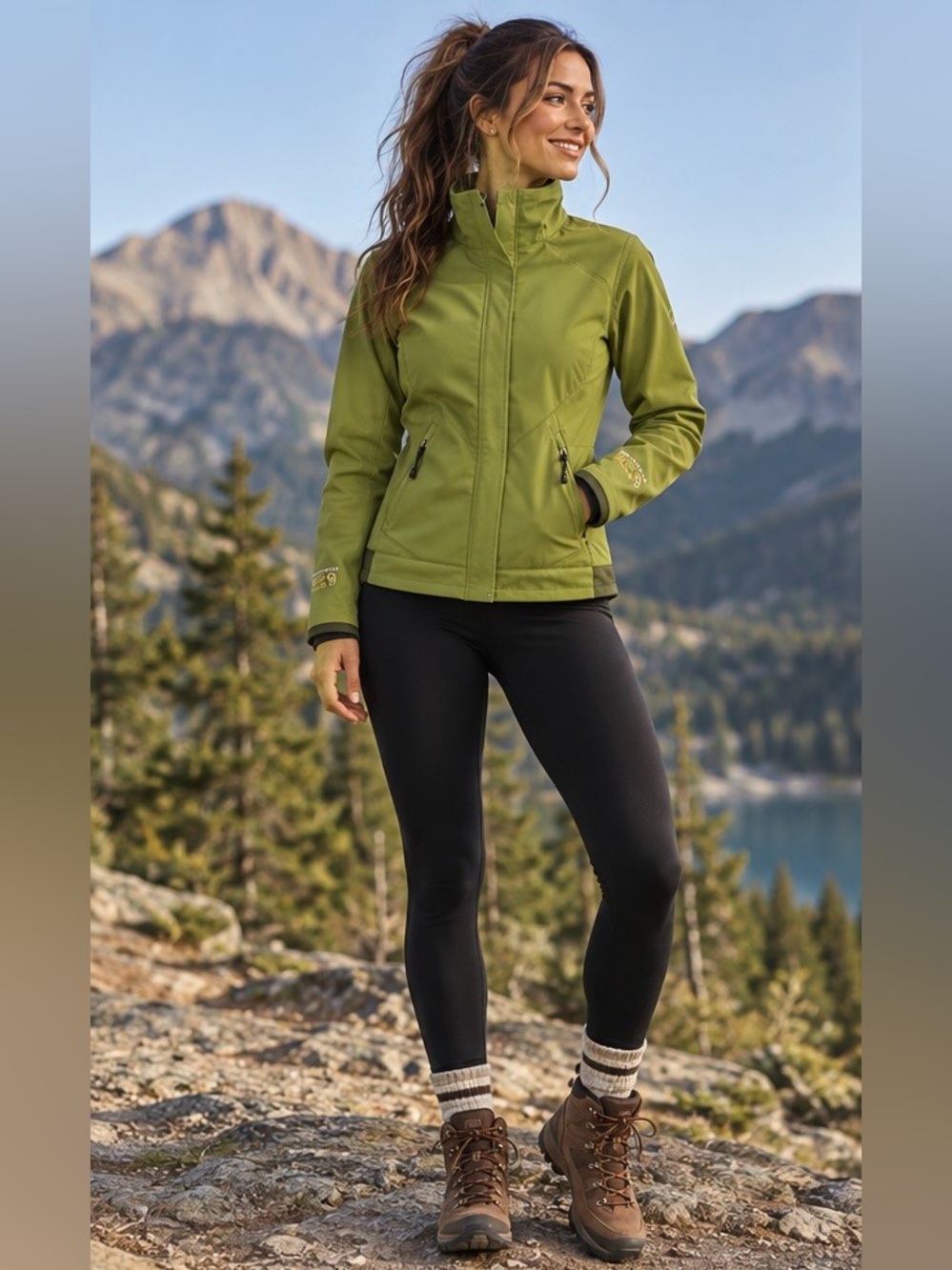 Mountain Hardwear Women’s S Windstopper Green Softshell Jacket Outdoor Hiking
